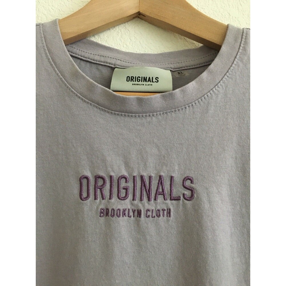 Brooklyn Cloth Originals Womens XL Purple Logo Graphic Cotton Crew Neck T-Shirt - Picture 2 of 9